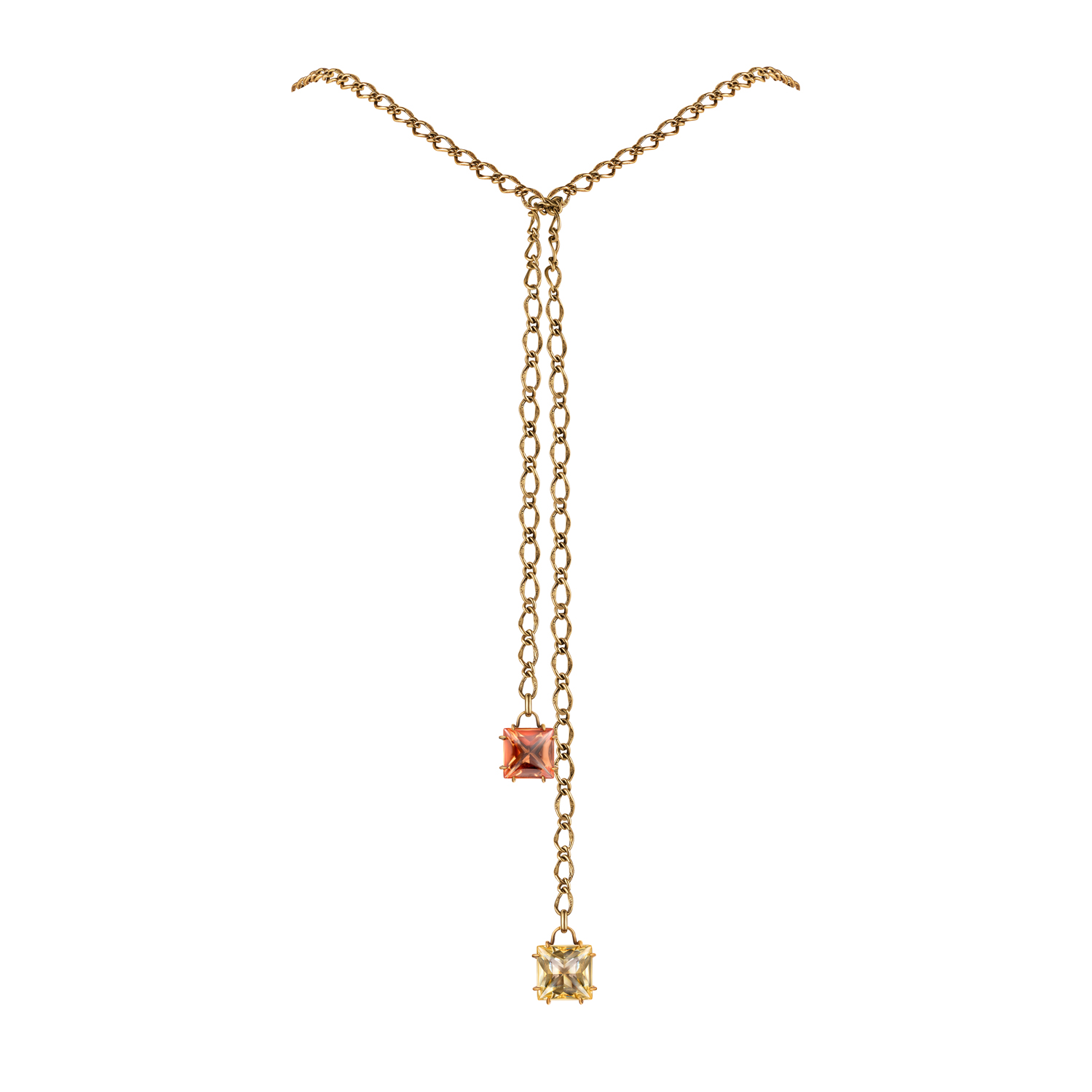 CO0410 CHAMPAGNE/GIALLO Collana - галстук CARAMELLO