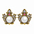 OR0606 Earings пусеты CORONA малые