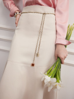 CO0410 CHAMPAGNE/GIALLO Collana - галстук CARAMELLO