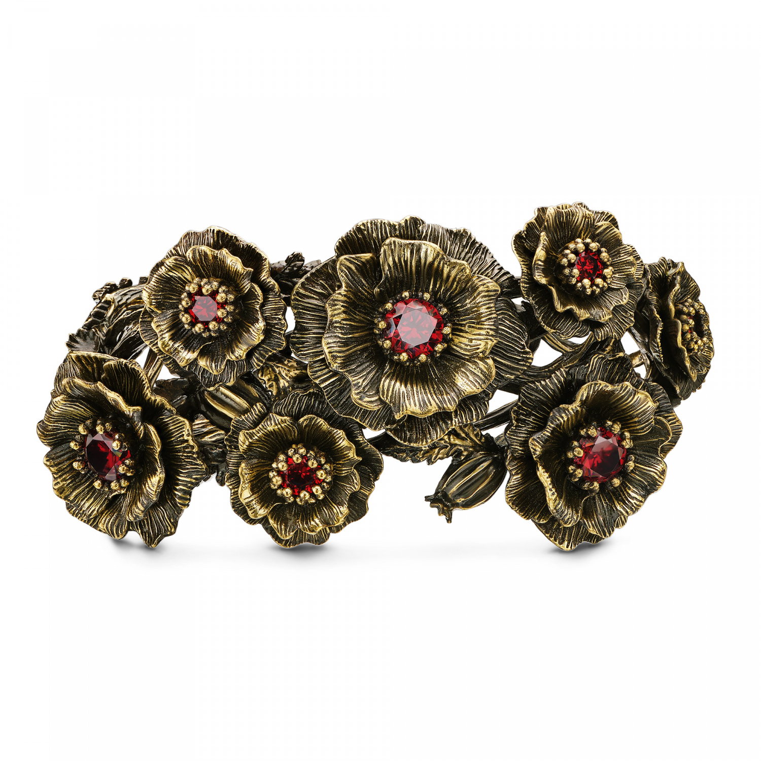 BR171021 GRANATO Braccialetto PAPAVERO