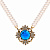 SP1854 PERLA BLU Collana/Broosh ORDINE FIORENTINO