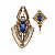 SP310721 TANZANITE Broosh/Collana RAGNO ART DECO
