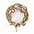 CO2907 PEARL Broosh/Collana feather with pearls
