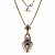 SP310721 TANZANITE Collana/Broosh RAGNO ART DECO