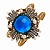 BR1854 PERLA BLU Braccialetto ORDINE FIORENTINO